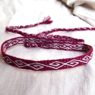 Tablet woven headband for historical reenactment, T24_Fv2