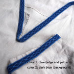 Tablet woven band for historical reenactment, OOOO pattern, T04_Tmix - 5