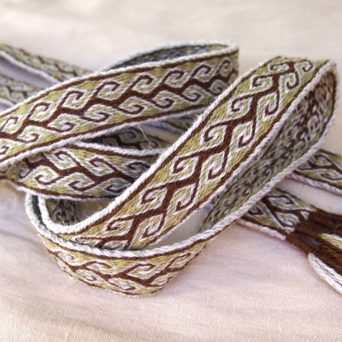 Tablet woven belt for historical reenactment and LARP,  B07_Tv11