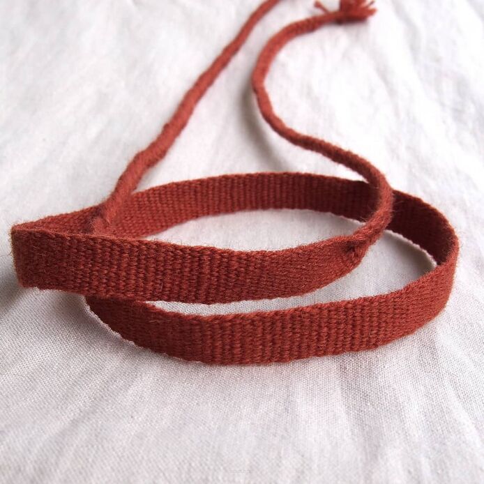 Handwoven woolen headband, plain weave, RH01_Tv7