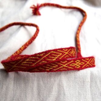 Tablet woven headband T29_Fv1, Birka based design