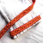Tablet woven band for historical reenactment, OXOX pattern, colors to choose, A05b_Tmix - 2
