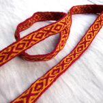 Tablet woven band for historical reenactment, OXOX pattern, colors to choose, A05b_Tmix - 5
