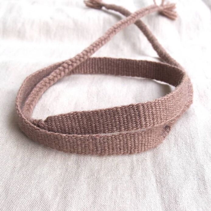 Handwoven woolen headband, plain weave, RH01_Tv2