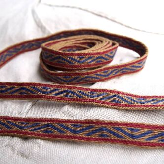 Linen tablet woven trim for historical re-enactment,, A32_Lv2