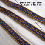 Tablet woven band for historical reenactment, OXOX pattern,  T02_Tmix - 4