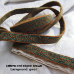 Tablet woven band for historical reenactment, OXOX pattern,  T02_Tmix - 7