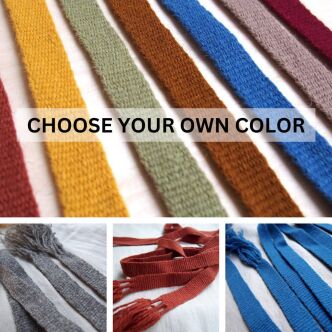 Handwoven trim in plain weave, colors to choose, RH02_Tmix