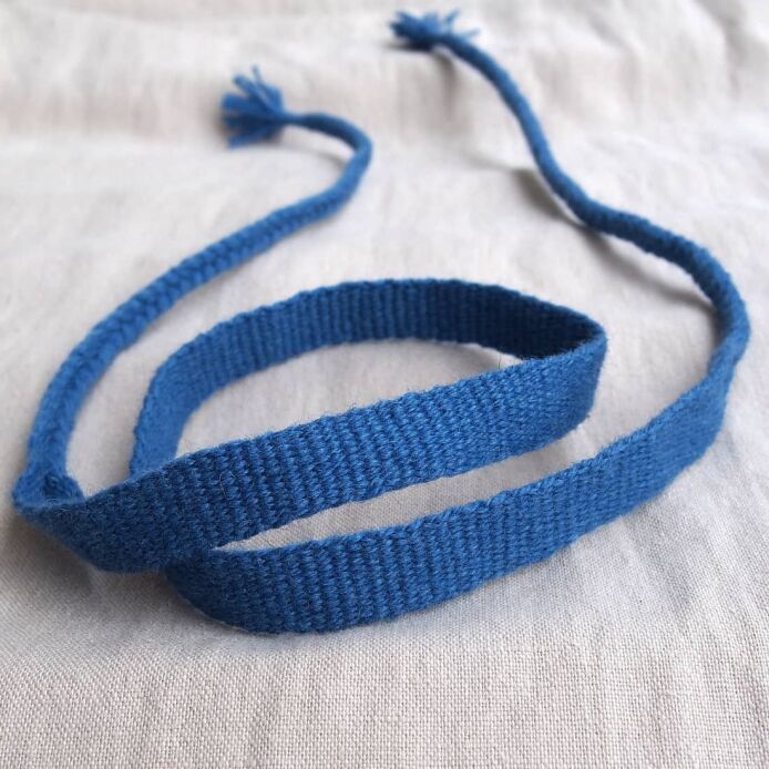 Handwoven woolen headband, plain weave, RH01_Tv3