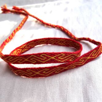 Tablet woven headband for historical re-enactment, T25_Fv1