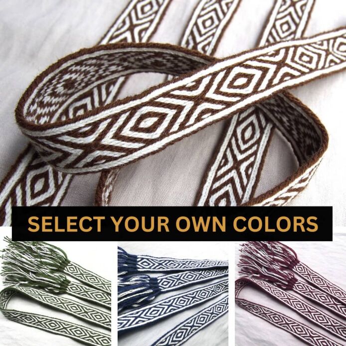 Tablet woven belt for historical re-enactment and LARP, T05a_Tvmix