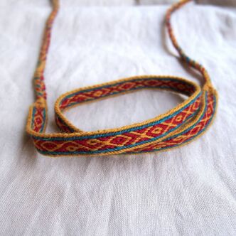 Tablet woven headband T30 Fv1,  Seyðisfjörður based design